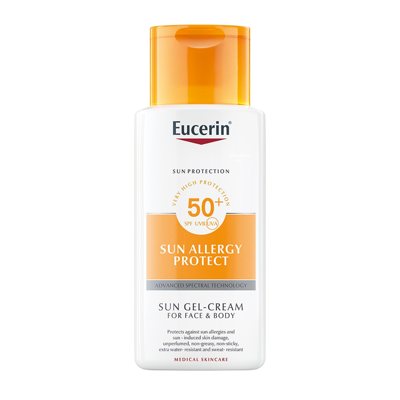 EUCERIN, kremas gelis, apsaugantis nuo alergijos saulei, SPF50, 150 ml