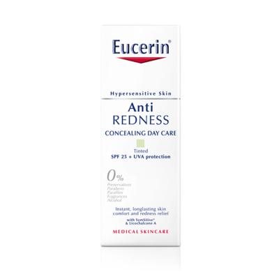 EUCERIN maskuojamasis dieninis kremas raustančiai odai ANTIREDNESS SPF 25, 50 ml