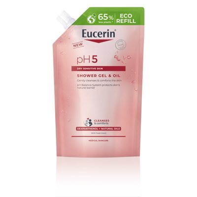 Eucerin pH5 dušo gelis ir aliejus papild. (99317) (Beiersdorf), 400 ml