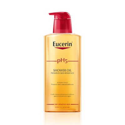 EUCERIN prausiamasis aliejus jautriai odai PH5, 400 ml