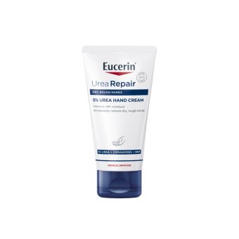 EUCERIN rankų kremas sausai odai su 5% šlapalo UREA REPAIR, 75 ml