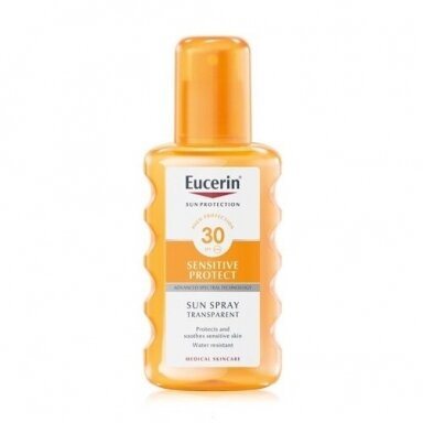 Eucerin Sensitive Protect skaidrus purškalas nuo saulės SPF 30, 200 ml