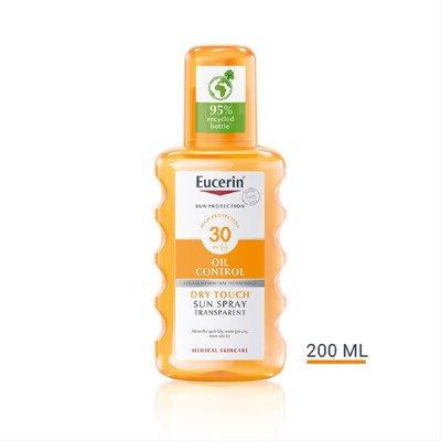 EUCERIN SUN, skaidrus purškalas nuo saulės, SPF 30, 200 ml