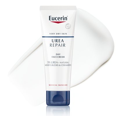 EUCERIN UREA REPAIR, dieninis veido kremas sausai odai, 50 ml