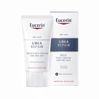 Eucerin UREA REPAIR naktinis veido kremas su 5% šlapalo ir keramidais, 50 ml