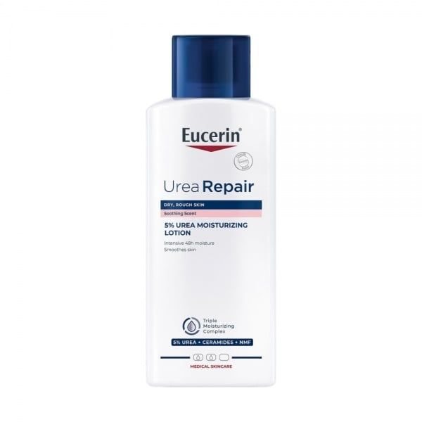 EUCERIN UreaRepair 5 % Urea drėkinamasis losjonas sausai odai (su kvapu), 250 ml