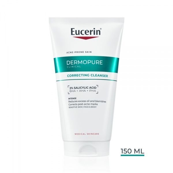 EUCERIN veido ir kūno prausimosi gelis DERMOPURE CLINICAL CORRECTING, 150 ml