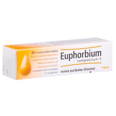 Euphorbium compositum S nosies purškalas (tirpalas), 20 ml