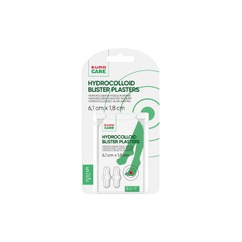 EUROCARE hidrokoloidiniai pūslių pleistrai, 5 vnt., 6.1 x 1.8 cm