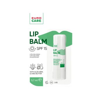 EUROCARE lūpų balzamas, SPF 15, 5.7 g