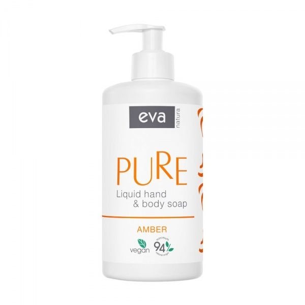 EVA NATURA rankų ir kūno muilas su gintaru PURE, 500 ml