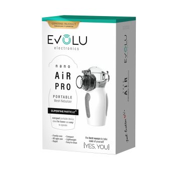 EVOLU NANO AIR PRO nešiojamas inhaliatorius, purkštuvas - nebulaizeris