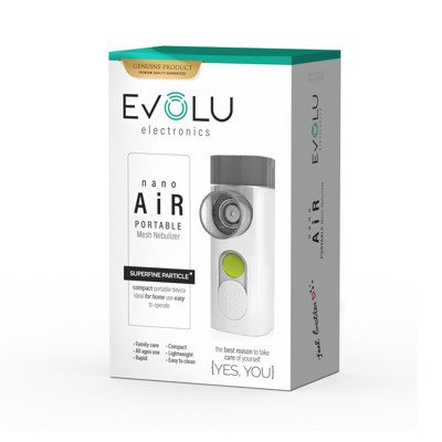 EVOLU NANO AIR, tinklelinis inhaliatorius (kišeninis, be garso)