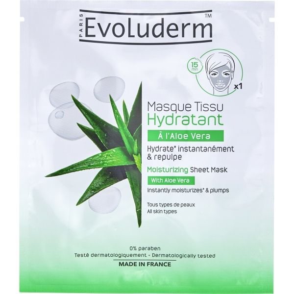 EVOLUDERM lakštinė veido kaukė su alijošiumi, 1 vnt