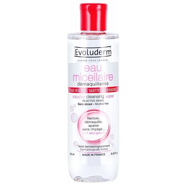 EVOLUDERM micelinis vanduo jautriai odai, 250 ml