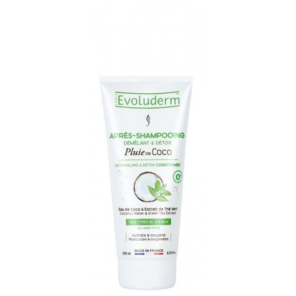 EVOLUDERM plaukų kondicionierius PLUIE DE COCO, 200 ml