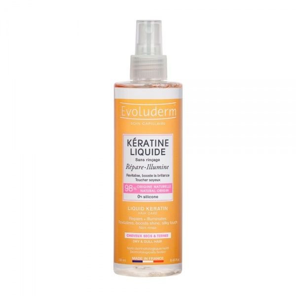 EVOLUDERM plaukų purškiklis su keratinu LIQUID KERATIN, 250 ml