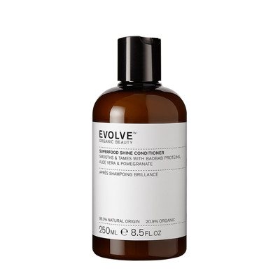 EVOLVE ORGANIC BEAUTY, Glotninamasis kondicionierius „Superfood Shine“, ekologiškas, 250 ml