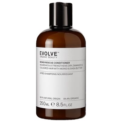 EVOLVE ORGANIC BEAUTY, Maitinamasis ir stiprinamasis kondicionierius „Monoi Rescue“, 250 ml