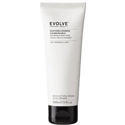EVOLVE ORGANIC BEAUTY, Raminamasis valomasis veido pienelis su keramidais, ekologiškas, 100 ml