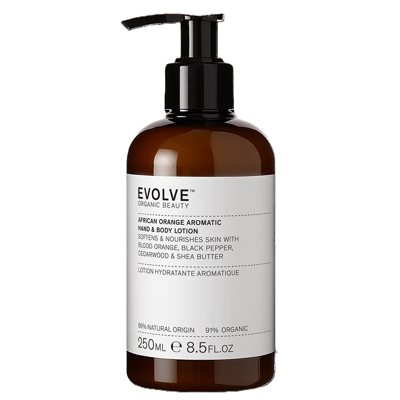 EVOLVE ORGANIC BEAUTY, Rankų ir kūno losjonas „African Orange“, 250 ml