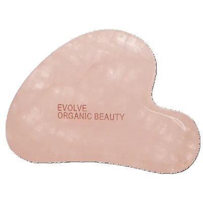 EVOLVE ORGANIC BEAUTY, Rožinio kvarco veido masažuoklis Gua Sha, 1 vnt