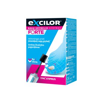 EXCILOR Forte teptukas nagų grybeliui gydyti, 30 ml