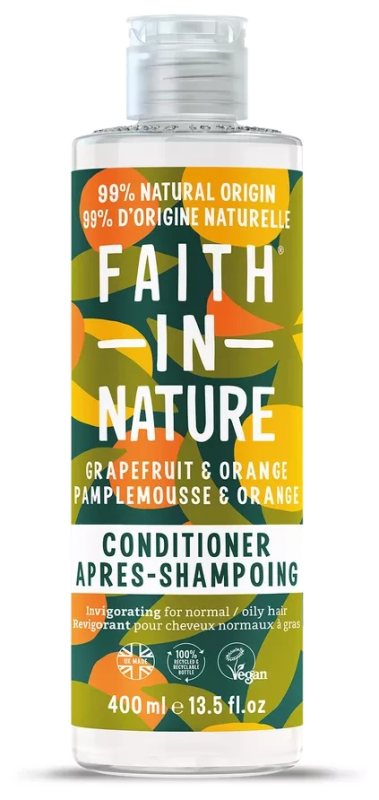 FAITH IN NATURE Grapefruit & Orange riebiai galvos odai, kondicionierius, Vnt, 400 ml