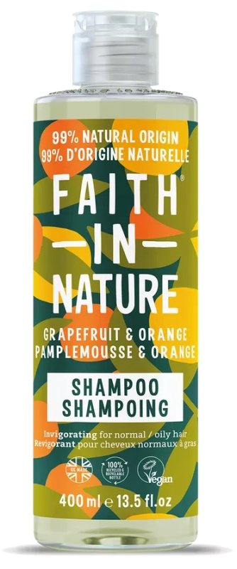 FAITH IN NATURE Grapefruit & Orange visų tipų plaukams šampūnas, Vnt, 400 ml