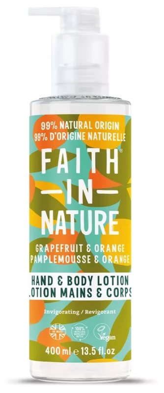 FAITH IN NATURE losjonas rankoms ir kūnui greipfrutų/apelsinų, Vnt, 400 ml