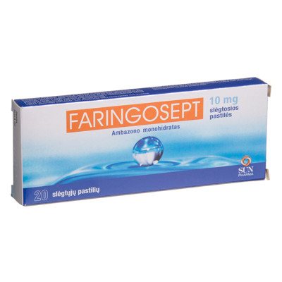 FARINGOSEPT, 10 mg, slėgtosios pastilės, N20