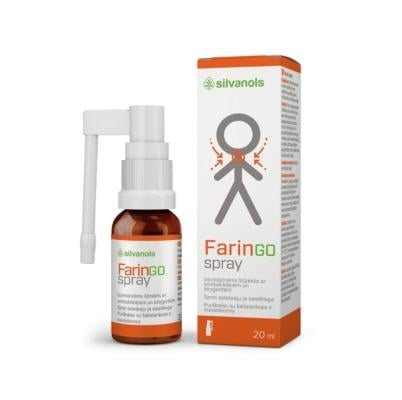FARINGOSPRAY purškalas gerklei su šaltalankiais ir medetkomis, 20 ml
