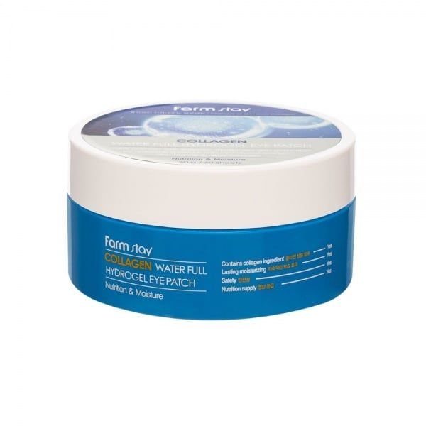 FARMSTAY paakių kaukė COLLAGEN WATER FULL HYDROGEL EYE PATCH, 60 vnt