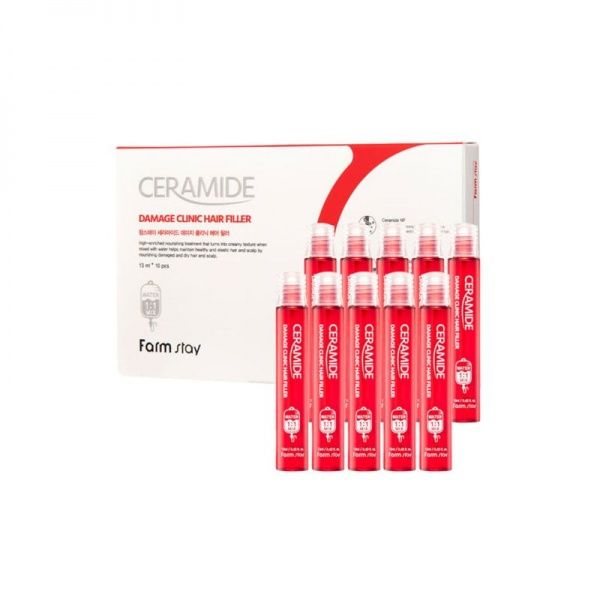 FARMSTAY plaukų priemonė CERAMIDE DAMAGE CLINIC, x 13 ml, 10 vnt