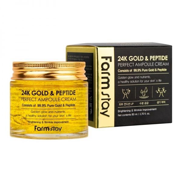 FARMSTAY veido kremas 24K GOLD & PEPTIDE, 80 ml