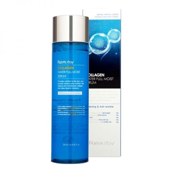 FARMSTAY veido serumas COLLAGEN WATER FULL MOIST, 250 ml