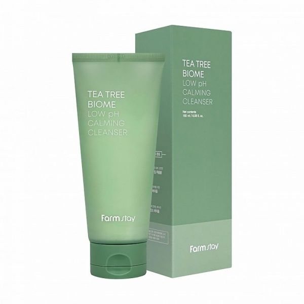 FARMSTAY veido valiklis TEA TREE BIOME LOW PH CALMING, 180 ml
