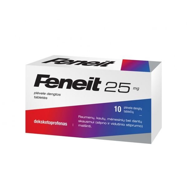 FENEIT 25 mg plėvele dengtos tabletės N10