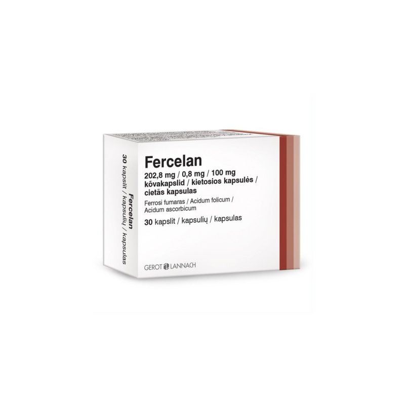 FERCELAN 202.8mg/0.8mg/100mg kiet. kaps. N30