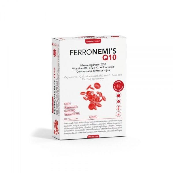 FERRONEMIS maisto papildas Q10, x 10 ml, 20 vnt