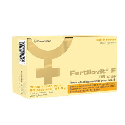 FERTILOVIT F 35 PLUS, maisto papildas, 90 kapsulių