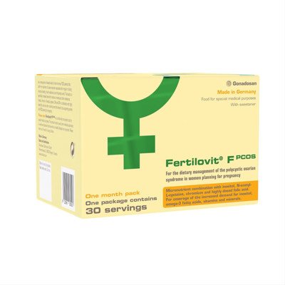 FERTILOVIT F PCOS, maisto papildas, 60 kapsulių+30 paketėlių