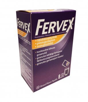 FERVEX Suaugusiems granulės geriamajam tirpalui paketėlyje N8