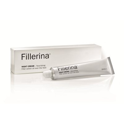 FILLERINA naktinis kremas su 6 hialurono rūgštimis ir peptidais, 1 lygis, 50 ml