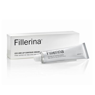 FILLERINA paakių ir lūpų kremas su 6 hialurono rūgštimis ir peptidais, 3 lygis, 15 ml