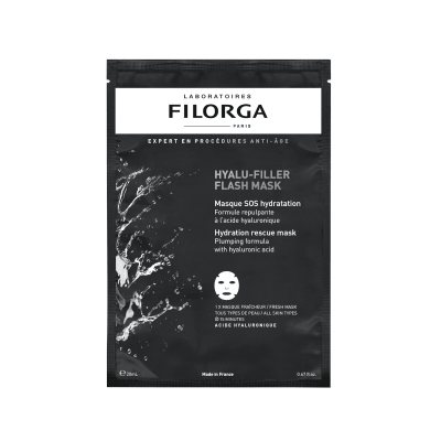 FILORGA lakštinė veido kaukė brandžiai, dehidratuotai odai HYALU-FILLER FLASH MASK, 1 vnt