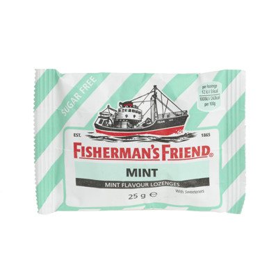FISHERMAN'S FRIEND, becukrės mėtų skonio pastilės, 25 g
