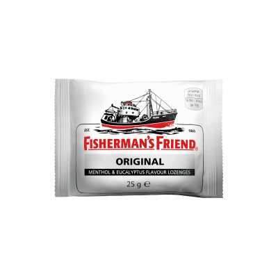 FISHERMAN'S FRIEND mentolio ir eukalipto skonio pastilės ORIGINAL, 25 g