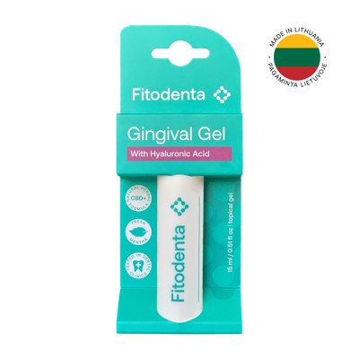 FITODENTA jautrių dantenų gelis su hialiuronu, 15 ml