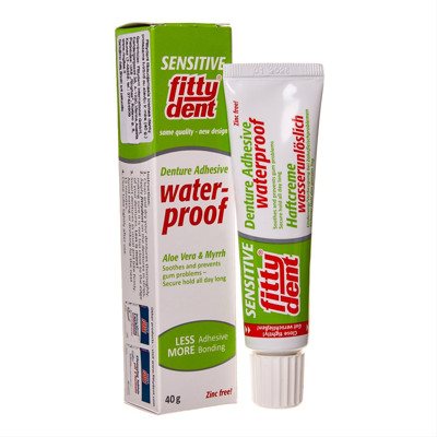 FITTYDENT, dantų kremas protezams tvirtinti su mira ir alaviju, 40 g